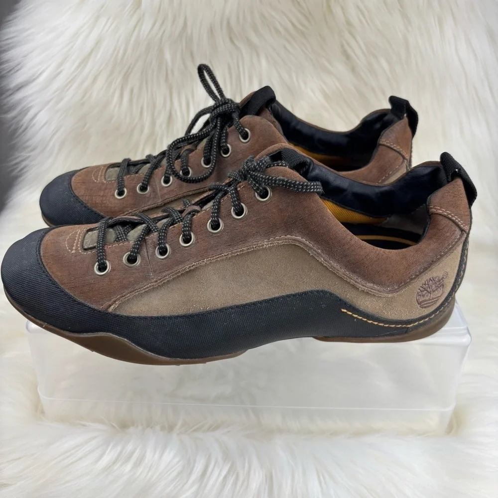 Timberland Brown and Black Sneakers with Rugged Design